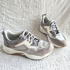 Timberland Sneakers Women Size 6.5 Delphiville A2APR Leather Gray Silver Comfort